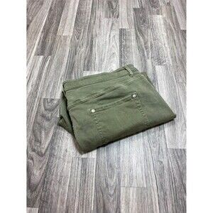 J.JILL Cropped High Rise Stretch Olive Denim Jeans Women's Size 19 Petite